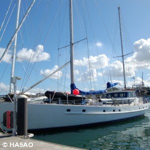 Evohe at the dock in Noumea